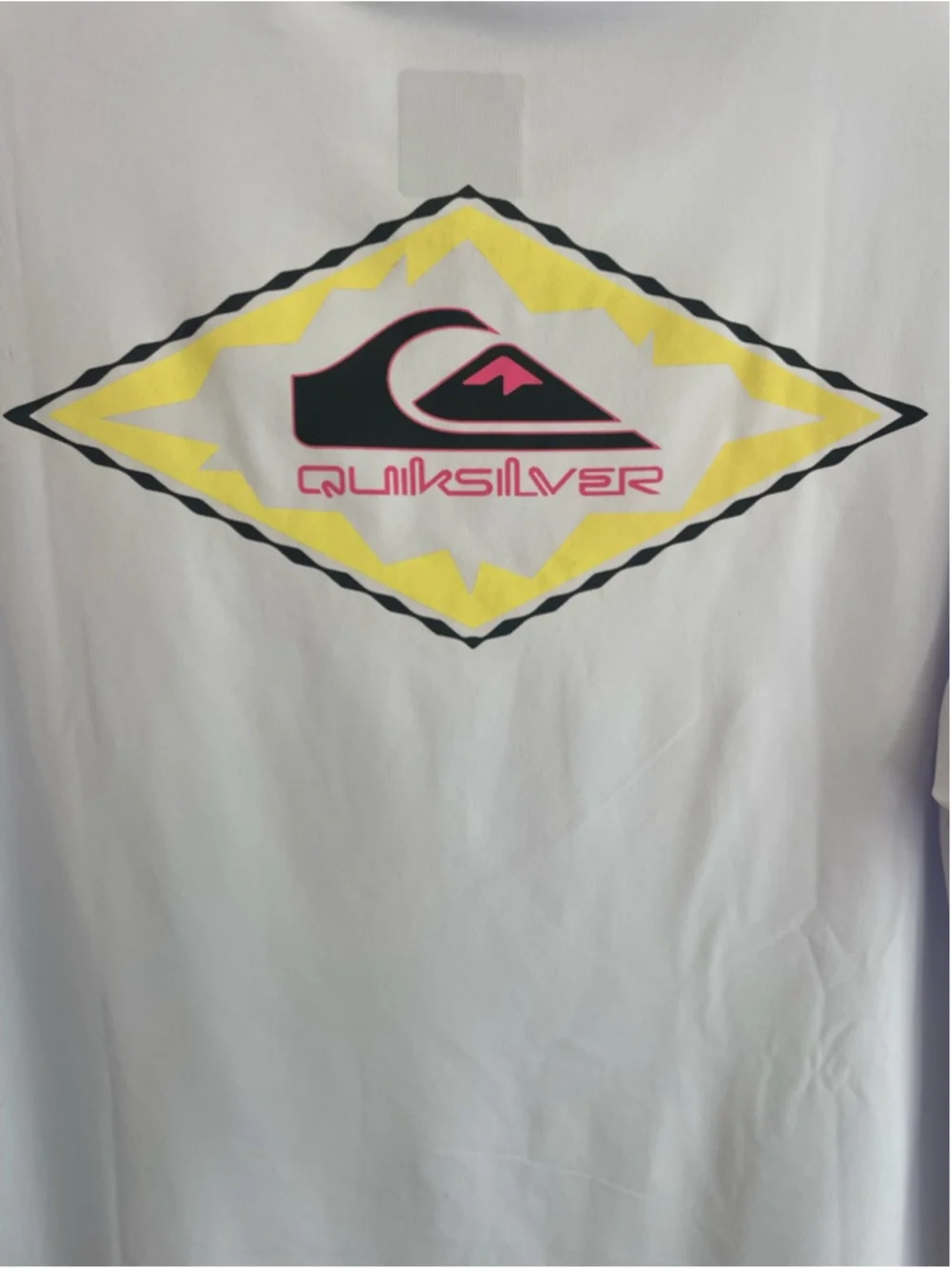 Quiksilver Mystic Sessions UV Tee Mens Large White Short Sleeve Surf Shirt UPF N